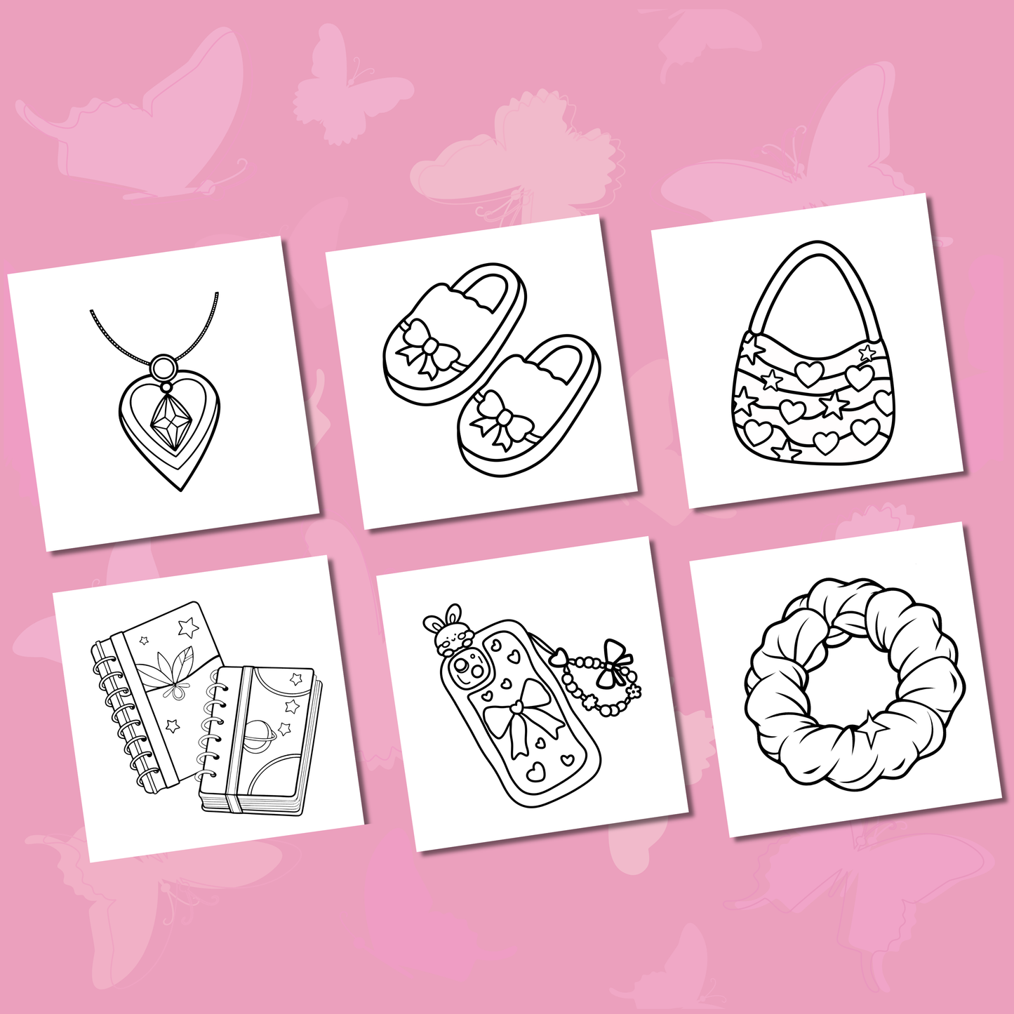 Cozy Girly Stuffs Coloring e-Book