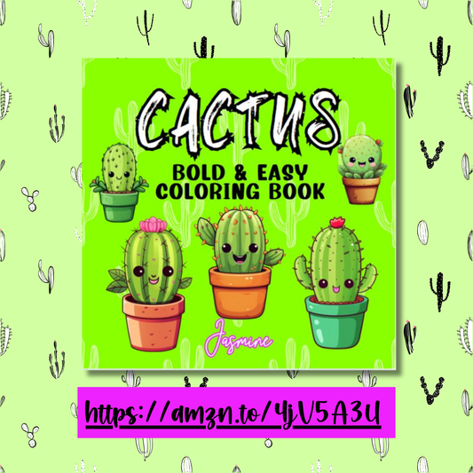 Cactus Bold and Easy Coloring Book