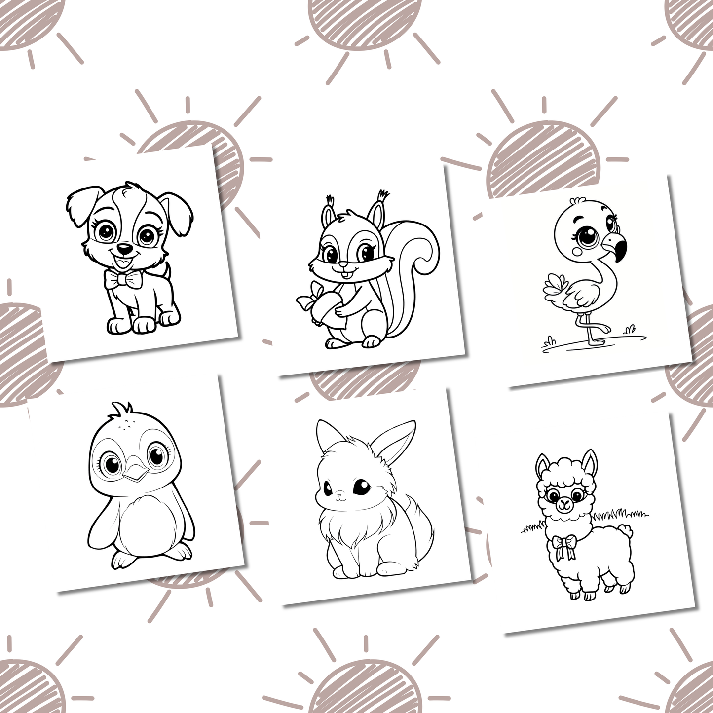 Cutie Animals Coloring e-Book