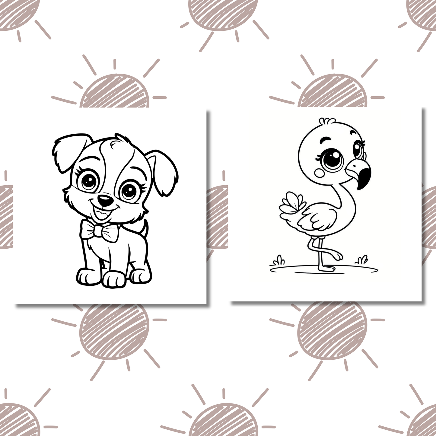 Cutie Animals Coloring e-Book