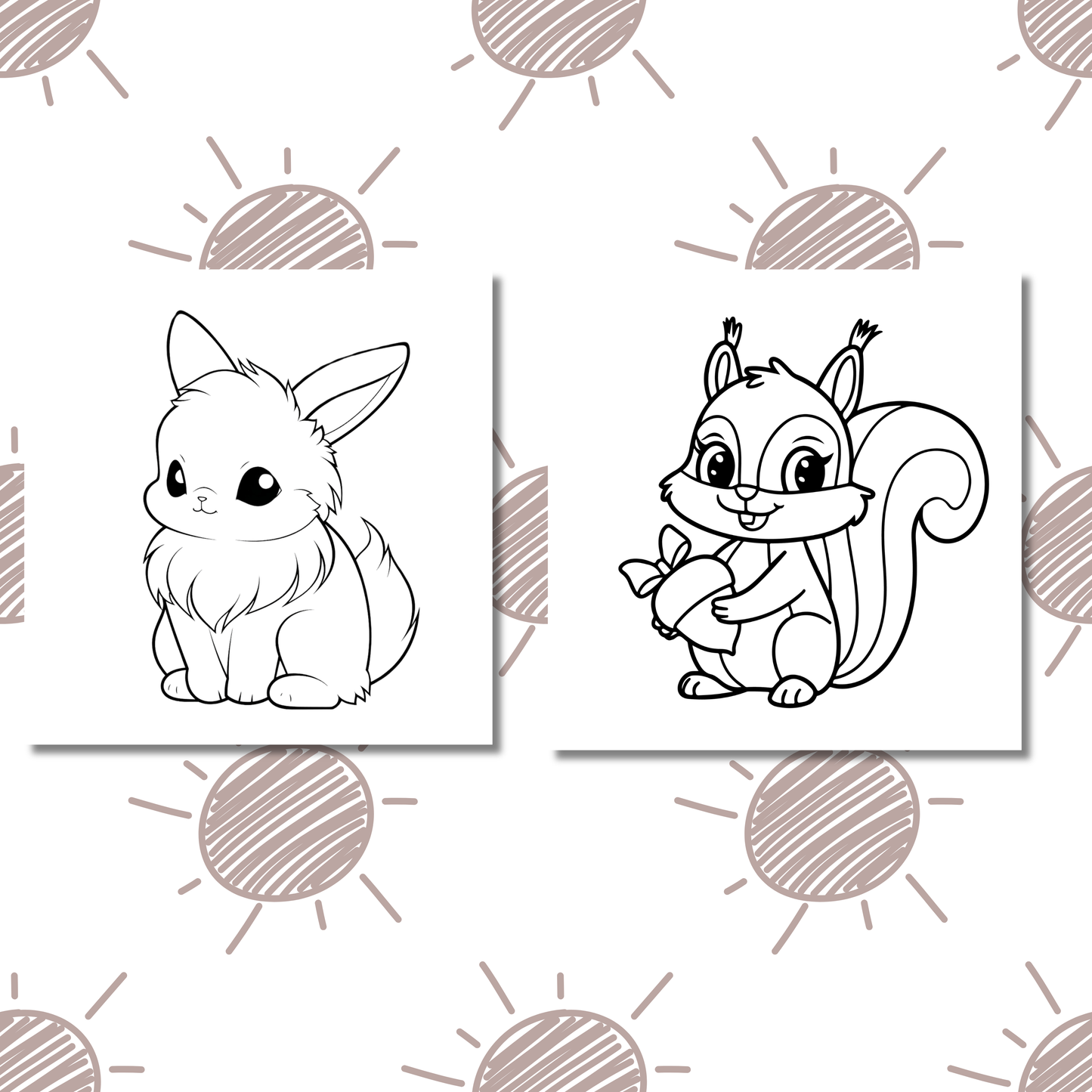 Cutie Animals Coloring e-Book