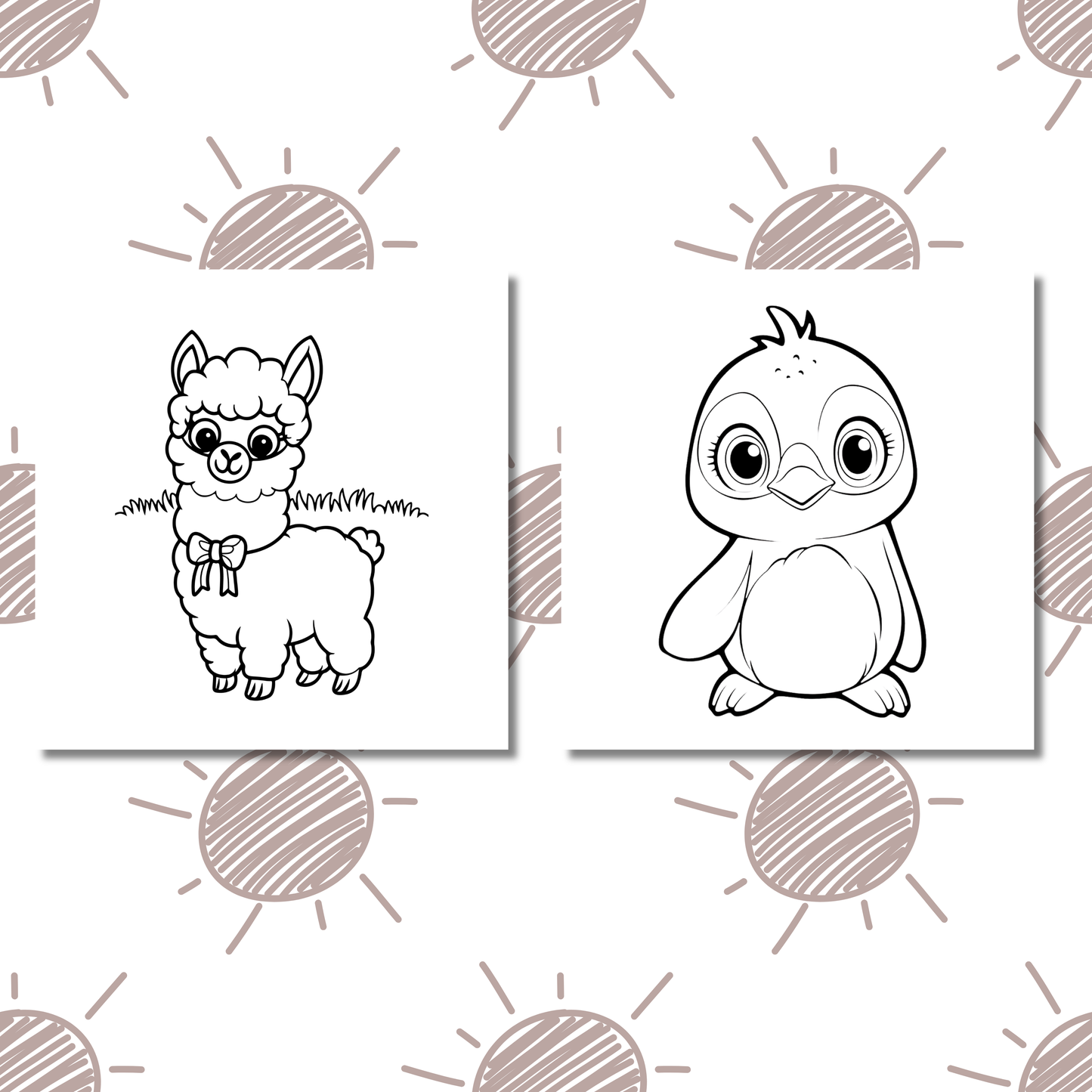 Cutie Animals Coloring e-Book