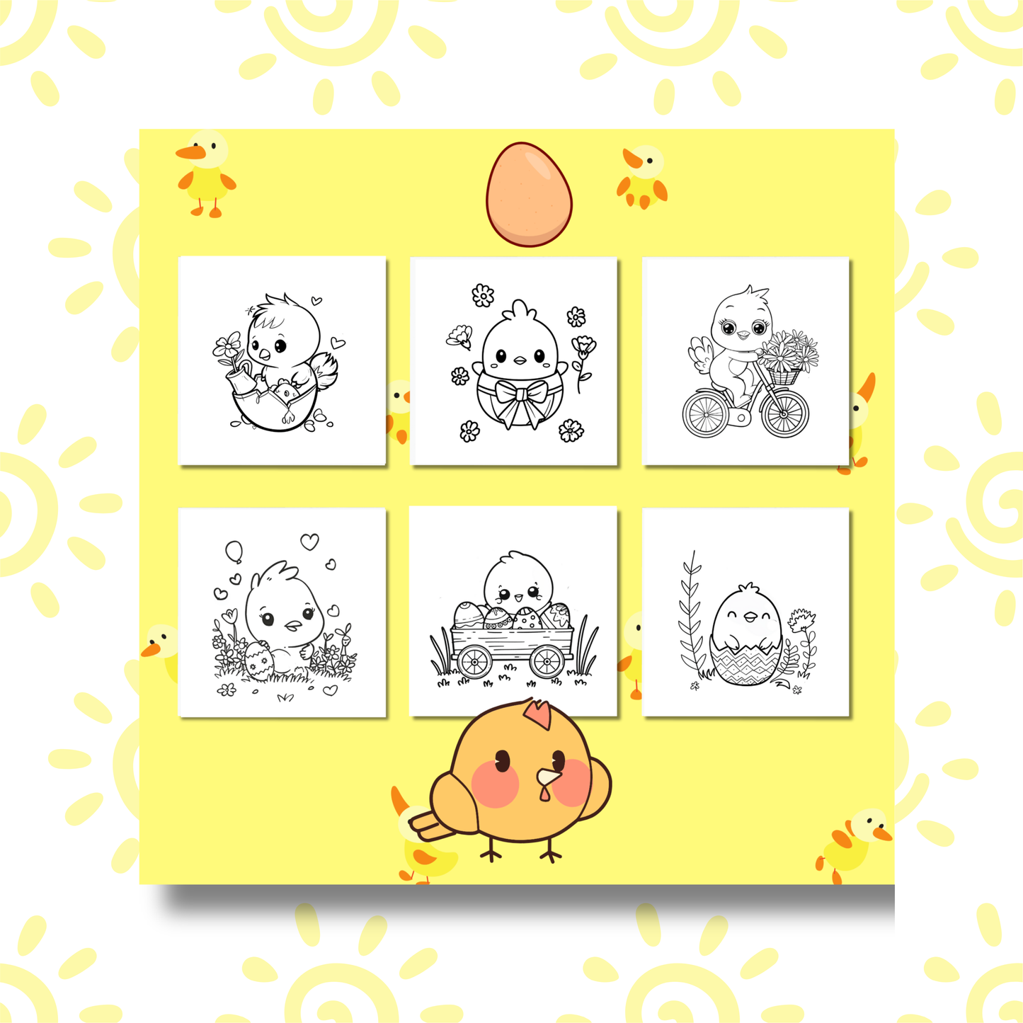 Cutie Chick Coloring e-Book