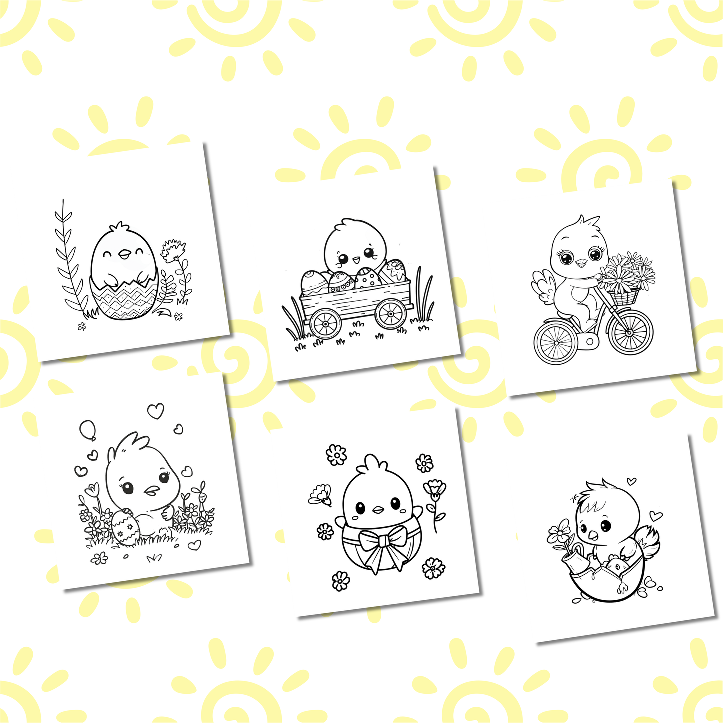 Cutie Chick Coloring e-Book